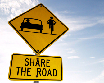 Bicycle Share the road sign